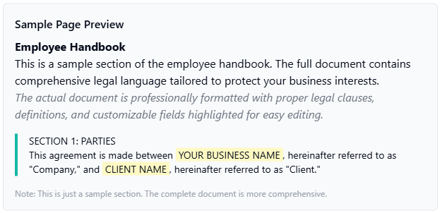 Employee Handbook
