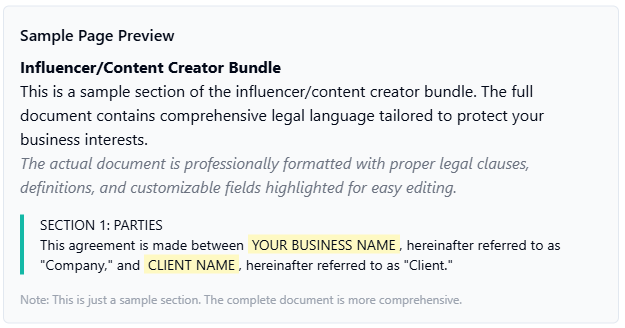 Influencer/Content Creator Bundle
